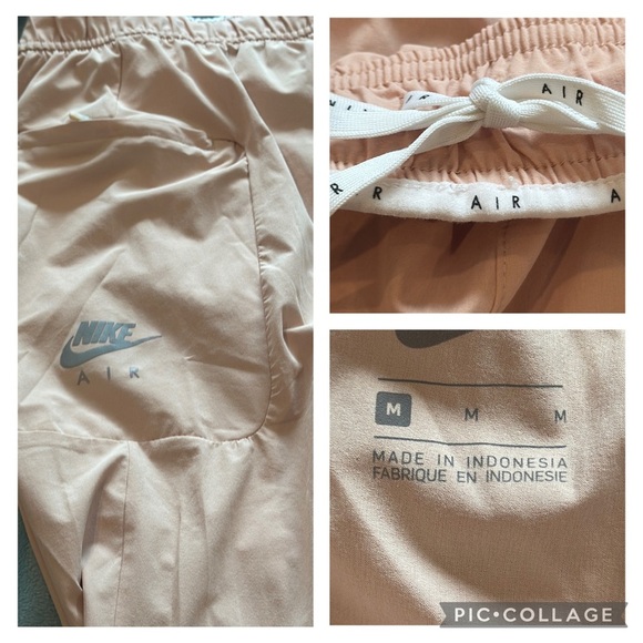 Nike Air Stone Pale Pink Mesh Detail Running Pants or Joggers Size Medium - Picture 9 of 16